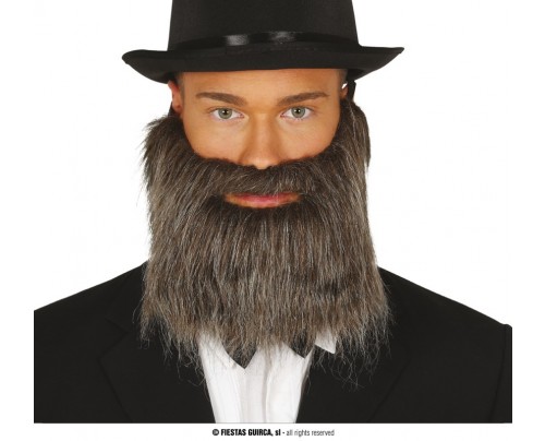 BARBA CON BAFFI GRIGIA CASTAN